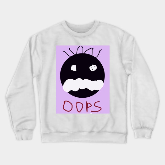 Oops Embarrassed Baby Face Crewneck Sweatshirt by Eigo Wild